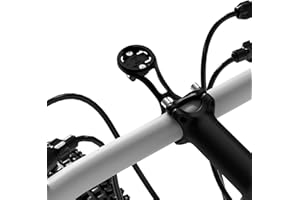 BIBERAXLE Supporto da manubrio per bicicletta da 32 mm per Garmin Edge Explore, torcia elettrica e Action Camera, compatibile con Bryton, Wahoo e CATEYE, leggero supporto per bici in lega di alluminio per GPS