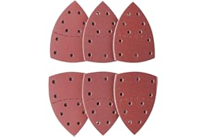 Adoture - Hojas de papel de lija para Mouse, grano 40-240, aptas para Multi-Sander y todas las multiherramientas oscilantes, 60 unidades