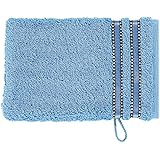 Vossen Cult de Luxe – Guante de baño, 100 % algodón, steelblue, 16x22