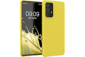 kwmobile Carcasa para Samsung Galaxy A52 / A52 5G / A52s 5G - Funda para móvil en TPU Silicona - Protector Trasero en Amarillo chillón