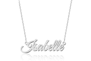 UMAGICBOX Exquisite Personalized Name Necklace|Choose from 14 Font Styles|Customizable 18K Gold Plated Stainless Steel & Sterling Silver Pendant|Unique Gift for Her