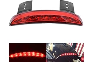 NATGIC 1 szt. Motocyklowe światło hamowania krawędzi tylnego błotnika LED czerwone tylne światło wyścigowe motocykla dla Harley Sportster XL 883N 1200N XL1200V XL1200X - czerwona obudowa