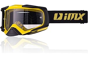 IMX RACING DUST Gafas de Moto | Ahumado Oscuro y Visera Transparente Incluidos | Lente Antivaho y Antirrayas | Protección de Nariz | Correa con Estampado de Silicona | Espuma de Tres Capas