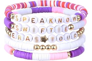 Otokti 5PCS Friendship Bracelets, Bracelet with Lettering Beads Set, Concert Outfit Accessories, Gifts for Fans Music Lovers Teen Girls Women