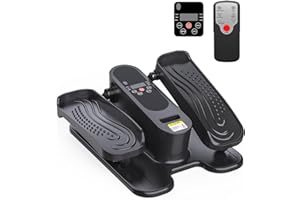 LUBBYGIM Under Desk Elliptical Machine, Electric Seated Leg Exerciser for Seniors, Adjustable Speed & Low-Impact Design, Quiet Portable Trainer with Remote Control for Home Office