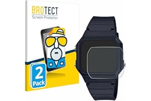 BROTECT Protector Pantalla Anti-Reflejos para Casio Unisex F-91W (2 Unidades) Película Mate Anti-Huellas