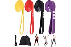 FAOKZE Bandes de résistance avec ancrage de Porte, poignée, Sac de Transport, Bandes de résistance pour Fitness, étirement, Yoga, Musculation, Pilates