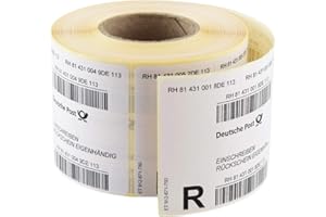 ‎BESTPLUG Deutsche Post Einschreiben Eigenhändig-Rückschein Label National Rolle mit 500 Stück