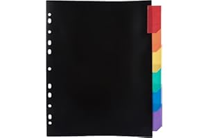 Viquel Maxi Lot de 6 Intercalaires A4 en polypropylène Rainbow Class