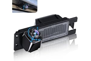 VTOPEK Reversing Camera 360° Rotatable Reverse Camera 170° Wide Angle Rear View Camera Universal Rear Camera Licence Plate Light Bracket for Opel Astra H/J/Corsa D/Vectra C/Zafira B/Insignia/Buick Regal