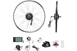 YOSE POWER E-Bike Kit de Conversion 36V250W Brushless Moteur Roue Avant 26 Pouces Noir avec LCD Affichage pour Vélo Électrique