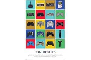 Grupo Erik Poster Controllers - Poster Gaming - Laminas Decorativas 61x91,5cm a Todo Color | Posters para Pared Ideal decoración habitación