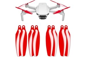 Hélices Master Airscrew Stealth pour DJI Mini 2, Mini 2 SE & Mini SE - Rouge, 4 hélices en Jeu
