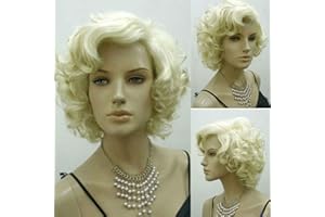 Bluelover Rubias Moda Rizado Peluca Cosplay Pelo Pelucas Llenas Estilo Caliente Corto