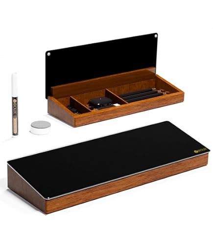 Whiteboard Bureau Glas, Bureau Organizer Whiteboard met Opbergruimte