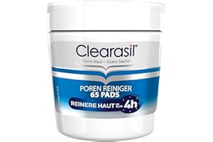RECKITT Clearasil Płatki do oczyszczania porów skóry, przeciwko wągrom i zanieczyszczeniom, 1 paczka (1 x 65 płatków)