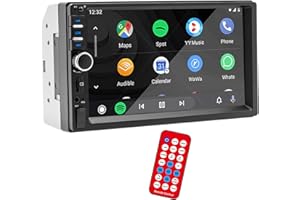 WEPARTICULAR Samochodowe stereo Carplay Android Auto Bluetooth 2 Din z ??czem lustrzanym Android i IOS 7-calowy ekran dotykowy HD Obs?uga po??cze? g?o?nomówi?cych Bluetooth Radio FM AUX USB SD EQ SWC z pilotem