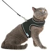BYPET Yeni Nesil Nefes Alabilen Kedi G&ouml;ğ&uuml;s Tasması Seti (Medium, Siyah)