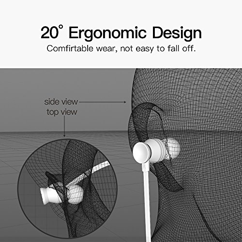 GGMM Auriculares In-Ear  Sonido Est  reo Auriculares con Microfono  Dise  o Ergon  mico C  modo para iPhone  Huawei  XiaoMi y MP3 -Vino Rojo