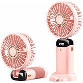 Jsdoin El vantilat&ouml;r&uuml;, taşınabilir mini vantilat&ouml;r, şarj edilebilir, 5 hız kademeli, katlanabilir USB vantilat&ouml;r, ofis, dış m