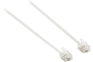 DITM® Cordon Téléphone ou ADSL RJ11 mâle vers RJ 11 mâle - blanc - 5,00 m