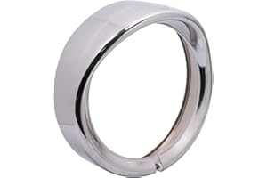 XMMT Chrome 7" LED Headlight Cover Trim Ring Decorate Visor for Harley Motorcyle