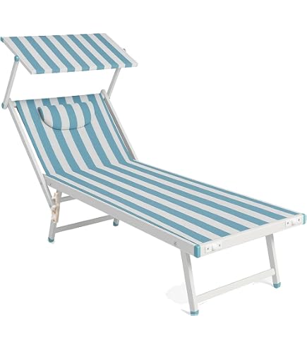 BAKAJI Lettino Da Mare Stabilimento Spiaggia In Alluminio 190x70x40 - 5