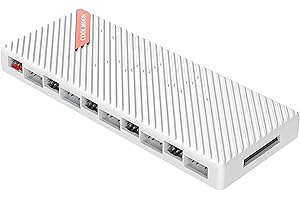 YAODHAOD 20-portowy ARGB PWM HUB, kontroler RGB 12 V 5 V 2 w 1, zintegrowany koncentrator wentylatora, cyfrowe sterowanie oświetleniem i prędkością obrotową wentylatora (biały)