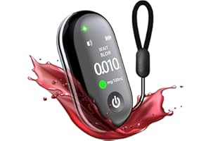 HOUYA-TEC Etilometro Portatile Certificato,2025 Ultime ricerche e Sviluppo,Alcol Test con LED ad Alta Definizione e Chip ad Alta Sensibilità,Adatto per Uso Domestico e Professionale