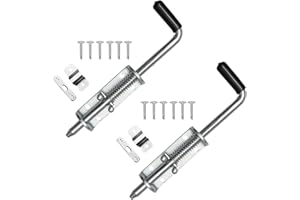 Torfix® 2x Federriegel 220 mm Riegel robuster Torriegel Schlossriegel Türriegel zur sicheren Verriegelung Bodenschieber 14 mm Durchmesser 6x selbstbohrender Torx-Schrauben für Tore und Türen