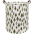 Sanjiaofen Large Storage Bins,Canvas Fabric Laundry Basket Collapsible Storage Baskets for Home,Office,Toy Organizer,Home Decor (Tree)