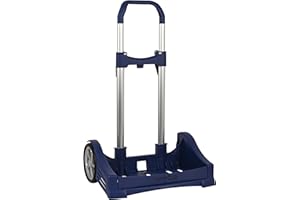 Safta Carro Evolution para Mochilas Escolares Plegable Ligero Resistente Diseño Único 400X280X850Mm, Azul