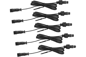 Förlängningskabel för terrassbelysning, 5 st, förlängningskabel för LED-terrassbelysning, 2 stift, 3,3 fot för varje kabel me