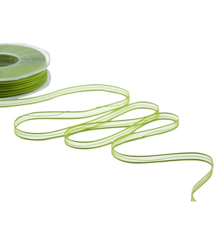 Furlanis - Ruban Voile Avec Tirant Central, Ruban Décoratif Pour Les Cadeaux, Emballages, Et Faveurs De Mariage, Tissu Italien - Beige, 6 Mm X 50 M