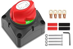 UCKASAYFY Battery Isolator Switch 12V 24V 48V Battery Disconnect Isolation Switch for car boat camper marine campervan vehicle(On/Off)