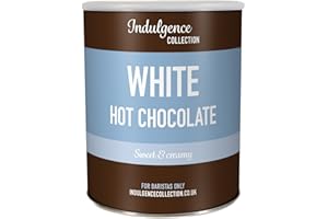 Indulgence Collection White Hot Chocolate 2kg, 80 Servings - Premium Powder - Rich and Velvety Drinking Choco Perfect for Any Occasion