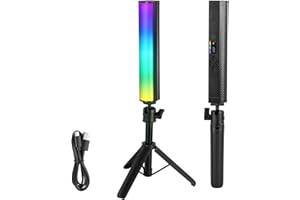 NEEWER RGB Lichtstab mit Tischstativ, magnetischer Hand Fotografie Video Beleuchtungsstab, 2500K-8500K dimmbare CRI95+ Vollfarb LED Röhrenlichtleiste, 2550mAh Akku 17 Szenen für Vlog TikTok, TL20C