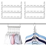 Polly Online Lot de 6 cintres magiques pour économiser de l'espace avec crochet mis à jour en métal pour placard