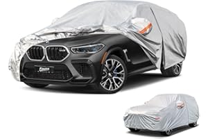 Kayme Funda Coche SUV, Compatibles conBMW X6 (2012-2024) Transpirable Anti-UV Antipolvo de 6 Capas, Cubierta para Coche con Cremallera y Forro de Algodón.(Entrega en 3-7 días)