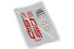 FORZADESIVI FA225 Pegatinas Horquilla Rock Shox SID Select + Plus 2021 ADESIVO AUTOCOLLANT AUFKLEBER Stickers (Rojo)