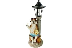 ‎KREMERS SCHATZKISTE Kremers Schatzkiste Erdmännchen Urlauber mit Solarlaterne Figur Gartenfigur 45 cm Garten
