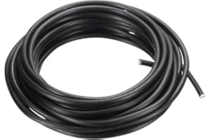 PATIKIL 5m Basteldraht 4mm Bonsai Training Draht 1 Rolle Blumen Draht Stiele Eloxiertes Aluminium Baum Draht 16.4 Fuß Gesamt für Gartenarbeit Zweig Befestigung Schwarz