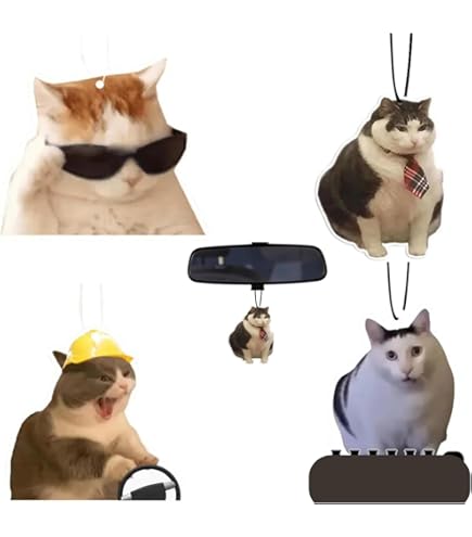2x Kat Middelvinger Geurboom Auto Grappig, Geurdispenser, Tuning, Car Air Freshener, Geurhanger