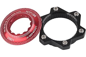 SUNGOOYUE VGEBY Brake Center Lock, bujes Center-Lock para convertir bujes Center-Lock para Adaptarse a rotores de 6 Tornillos(Negro Rojo)