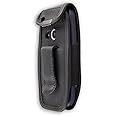 caseroxx Leather-Case with belt clip compatible with Nokia 3310 2G (2017) made from genuine leather, Pouch with belt clip and viewing window in black