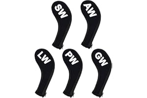 Andux 5Pack Golf Wedge Irons Club Head Covers NO. on both Sides Long Neck with Zipper MT/S18