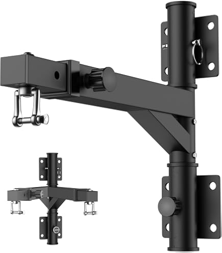 Potence Murale Metal Boxe AC81125 - Support Robuste Noir Pour Sac De Frappe Jusqu'à 60 Kg