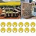 Produktbild SODIAL 12pcs neue gelbe Imker Biene Bienenstock Nuc-Box Eingang Tore Imkerei Ausruestung