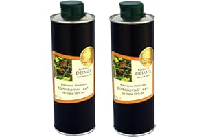 Kürbishof DEIMEL Steiermark/Austria - Oferta de ahorro 2 x lata de 500 ml - Aceite de semillas de calabaza - Original de Austria - Directo del productor