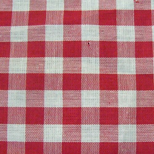 Baumwollstoff Züchen Meterware Vichy Karo groß Rot-Weiss